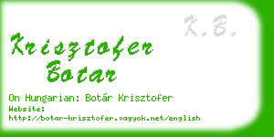krisztofer botar business card